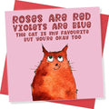 Punkcards – Funny Valentines Card for Him – Cat Valentines Card for Husband – Humorous Valentines Day Card – Valentines Card Funny for Him – Made in UK