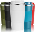 YINJOYI Travel Mug Reusable Coffee Cups Thermal Insulated Vacuum Insulation Stainless Steel Bottle for Hot Cold Drinks(White, 510ml)