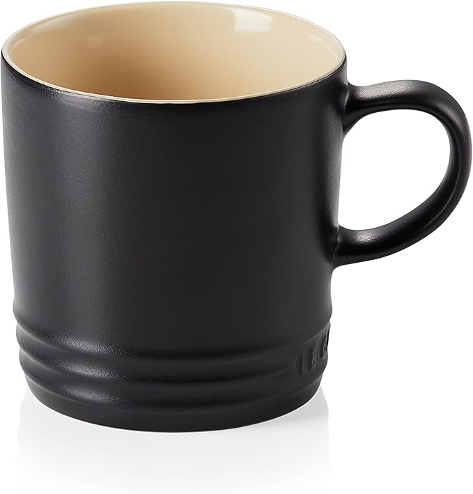 LE CREUSET Stoneware Coffee Mug, 350 ml, Matte Black, 70302350000002