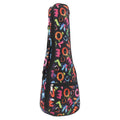 21 Inch Ukulele Bag with 10mm Thickened Sponge, Waterproof, Multicolor C Pattern, Double-Strap Padding, Oxford Cloth