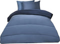 OHS Coverless Duvet Single 10.5 Tog, Microfibre Washable Duvet Coverless Reversible Quilted Travel Duvets Bedding Super Soft Warm Comfy Single Camping Duvets, Navy/Blue