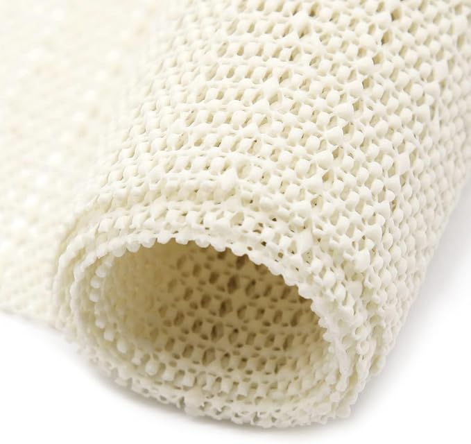 fowong Anti Slip Rug Underlay, 120 x 180cm Large Rug Pads for Wooden Floors, Multipurpose Control Underlay Gripper For Home, Office, Car, Pallet, Drawer Liners - White