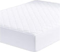 Super King Size Mattress Protector - Quilted Extra Deep Pocket Mattress Cover, Breathable Hypoallergenic and Noiseless Mattress Pad Fitted Bed Sheet (Super King 183 x 203 + 40 cm) White