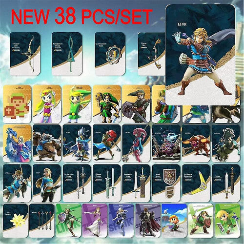 38pcs/set Nfc Amiibo Cards The Legend Of Zelda Breath Of The Wild Tears Of The Kingdom Card