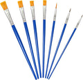 OWill 7PCS Paint Brush Set for Watercolor, Oil, Acrylic, Rock, Face & Body Painting & Crafts
