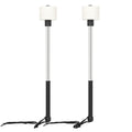 2Pcs Large Snare Drum Drumsticks Stainless Steel Non-Slip Felt Head Hammers Band Playing Marching Sticks