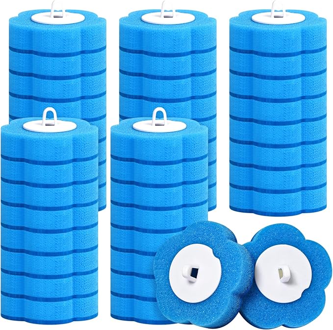 Newthinking Disposable Toilet Brush Head Refills, Disposable Toilet Cleaning System Bathroom Closestool Cleaning Wand Cleaner Pads Replacement Head, 42 Pack