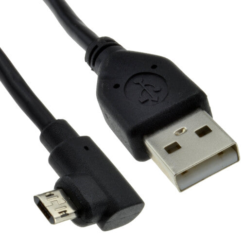 kenable USB 2.0 A to Reversible Right-Angle Micro B Cable 0.5m - Double-Sided, 8978