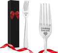 Shining She Engraved Fork, I Forking Love You, Stainless Steel Engraved Fork with Luxury Black Box, Perfect Gifts for Christmas Valentine's Day