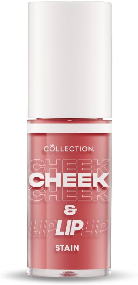 Collection Cosmetics 2 in 1 Cheek & Lip Stain, Long Lasting and Hydrating, For All Skin Types, 5 ml, Poppy