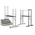 Heavy Duty Aluminum Telescopic Ladder Extendable Scaffold Platform