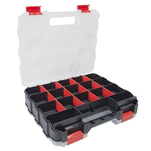 34 Section Double Sided Storage Box - Organiser Compartment Case Tool -  double sided storage box 34 organiser compartment case tool section