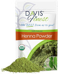 Davis Finest - Organic Henna Powder, 100g - PPD-Free Natural, Skin Friendly Hair & Beard Dye - Ideal for Hair Colouring & Henna Cone Paste - Easy to Use, 100% Plant Based, Chemical Free Hair Dye