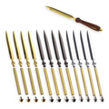 Letter Opener Project Kit - 12 Piece Variety Pack, Includes Metal (4), Gold Chrome (4)
