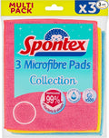 Spontex 3 Microfibre Collection Pads Cleaning Cloths | Extra Absorbent | 17.5 x 20cm
