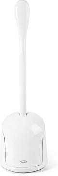 OXO 1281600 Good Grips Compact Toilet Brush & Canister-White, Inoxidable, 6" x 4-3/4" x 17-1/4" H