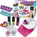 STAY GENT Nail Varnish Set Kids Nail Art Kit Washable Make Up Sets for Girls, 10Pcs Real kit Quick-Dry Strippable Nail Polish with Nail Dryer,