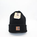 (Black) Carhartt Hat Beanie Unisex Acrylic Winter Pull On Closure Knit Cap Soft Knit