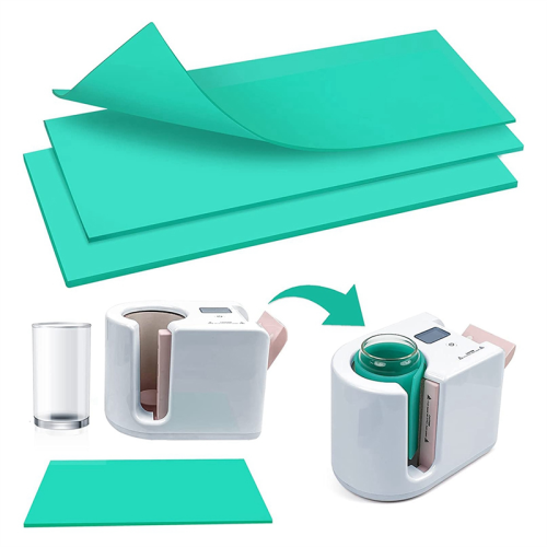 Gobelets de Sublimation Wrap pour Mug , 3 Ã‰Paisseurs Vert Silicone Heat Machine