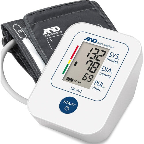 A&D Medical Ua611 Digital Upper Arm Basic Blood Pressure Monitor 30 Memory New