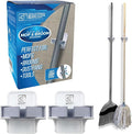 Mop & Broom Holder for Easy Storage of Mops, Broom, Dustpans and Tools - Broom Holder Wall Mounted Gripper - Perfect to Use on Cupboards, Bathroom, Sheds and Garage
