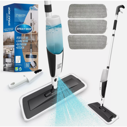 Spray Mop Floor Cleaner Water Spraying with Replacement Pad Microfibre