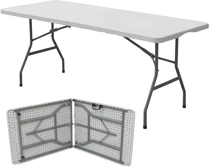 Oypla 6ft 1.8m Folding Heavy Duty Catering Trestle Party Garden Table