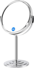 Magnifying Makeup Mirror with 10X / 1X Magnification, Double Sided Vanity Tabletop Mirror & Travel Mirrors with 360° Rotation for Dressing Table, Desk, Bathroom, Bedroom - 6 Inch