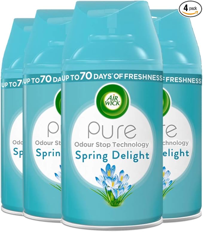 Air Wick | Spring Delight |Automatic Air Freshener |Freshmatic Auto Spray Refill | 250ml| Pack of 4