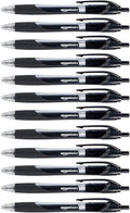 Amazon Basics Retractable Gel Ink Pens - Fine Point, Black, 12-Pack
