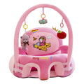 (  Pink) Baby Feeding Safety Seat Skin Cartoon Plush Learning Sit Chair