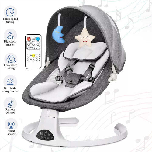 Electric Baby Swing Bouncer Rocking Chair Bluetooth Music Control
