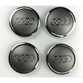 4 AUDI Silver Grey WHEEL CENTER HUB CAP 69MM EMBLEM FOR A3 A4 A6 A8 TT