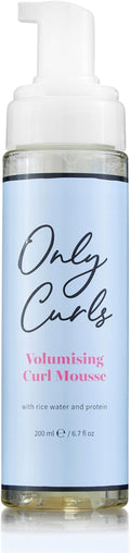 Only Curls Curl Mousse, 200ml, Curly Hair Product, Curl Volumiser & Control, Protein Rich, Lightweight Styling Foam, Conditioned, Defined, Frizz-Free Curls, For All Curly Hair Types