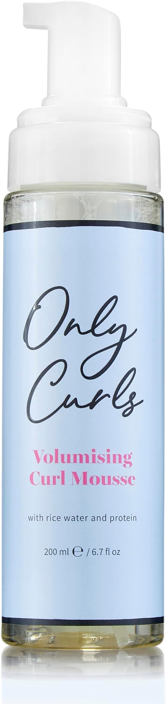 Only Curls Curl Mousse, 200ml, Curly Hair Product, Curl Volumiser & Control, Protein Rich, Lightweight Styling Foam, Conditioned, Defined, Frizz-Free Curls, For All Curly Hair Types