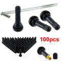 100 X Tr414 Black Tubeless Rubber Car Tyre Wheel Valves+Metal Puller