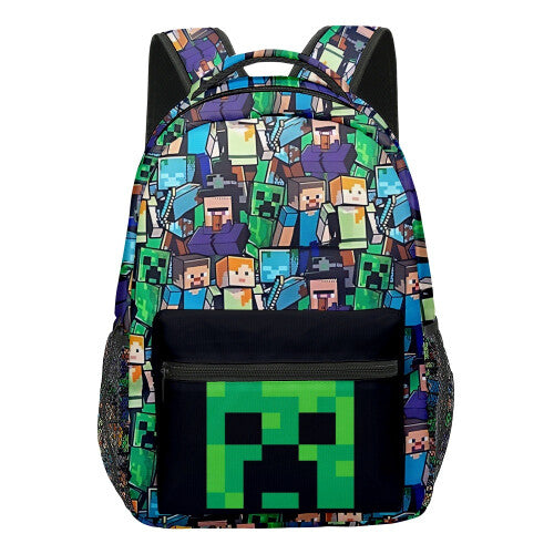 (13) Minecraft School Bag Double-sided Backpack Kids Gift