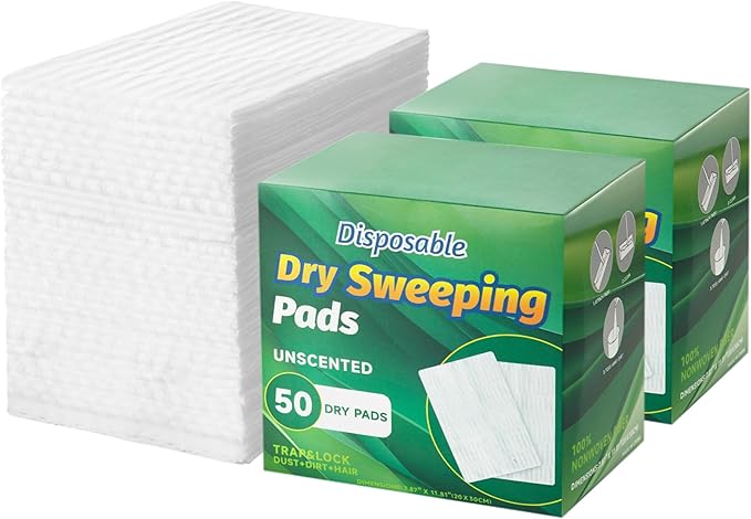 Flash Dust Magnet Dry Mop Refills Disposable Dusting Cloths Floor Dust Remove Pads Speedmop Dry Pad Refills 50 Pcs（ Mop Not Included）