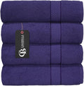 Casabella Pack of 2 Large Jumbo Bath Sheets 100% Egyptian Combed Cotton Big Beautiful Towels_Purple_2pcs
