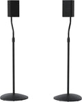 Sanus Adjustable Height Speaker Stand - Extends 28" to 38" - Holds Satellite & Small Bookshelf Speakers (i.e. Bose, Harmon Kardon, Polk, JBL, KEF, Klipsch, Sony and Others) - Set of 2 - Model: HTBS