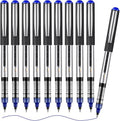 OFFCUP Liquid Ink Rollerball Pen, 10pcs Gel Pens, 0.5mm Quick-Drying Ballpoint Pens Rollerball Pens Writing Pens for Bullet Journal, Notebook. School & Office Accessories for Students Adults (Blue)