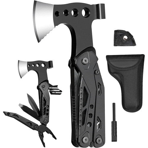 Camping Accessories Gifts W/ax Hammer Pliers Saw Screwdriver