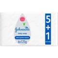 Johnson's Baby Soap Mild & Gentle Cleanse 125g Pack Of 6 |Leaves Baby's Skin Feeling Soft |Hypoallergenic & pH Balanced |Moisturisers Skin
