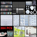 384 Pcs Resin Casting Epoxy Molds Silicone Jewelry Making Diy Craft Mould Kit
