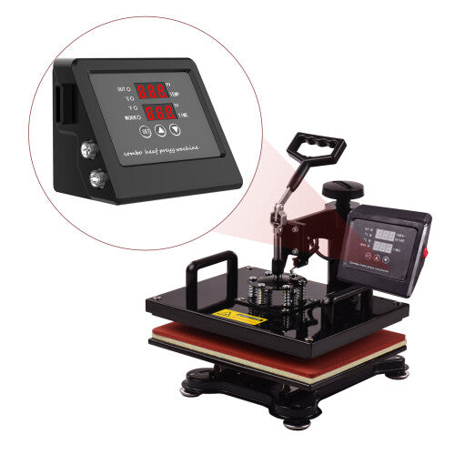 Multi-functional Heat Press Machine Control Box Digital Box LED Controller for T-shirts/Plate/Cap/Mug Swing Away Heat Transfer Sublimation