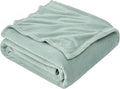 EHEYCIGA Fleece Blanket Throws for Sofas Fluffy Warm Soft Blanket for Bed Settees Armchairs, Fit All Season, Sage Green, 130x165cm