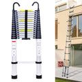 6.2M Extension Ladder with Safety Hooks 330lbs Capacity Aluminum Telescopic Ladder