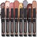 8PCS Eyeshadow Stick Soft Creamy Matte Shimmer Eye Shadow Pencil Crayon Highlighting Pigmented Shiny Eyeshadow Pencil Waterproof Classy Shimmer Eye Shadow Sticks Set (B)