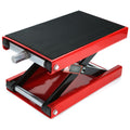 500kg Motorcycle Scissor Lift Table with Adjustable Screw-In Arms, Rubber-Padded Lifting, Welded Frame, 400x240mm Platform