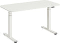 Steelcase Solo Sit-to-Stand Electric Height-Adjustable Home Office Desk with Programmable Controller, Powerful Motor, Anti-Collision Sensor + Cable Management Net in Snow/Pearl Snow (140 x 70 cm)